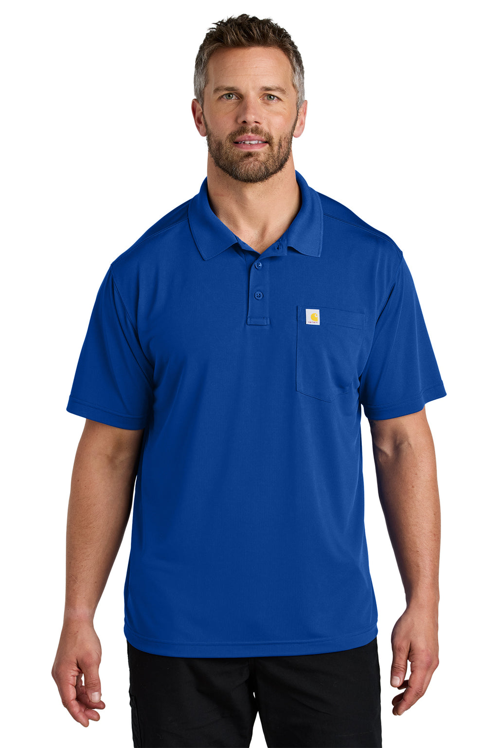 Carhartt Force Snag-Resistant Pocket Polo in Royal Glass Blue - custom logo apparel by Buckeye Branding Co.
