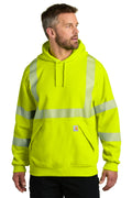 Carhartt ANSI 107 Class 3 Hooded Sweatshirt in Brite Lime - custom logo apparel by Buckeye Branding Co.
