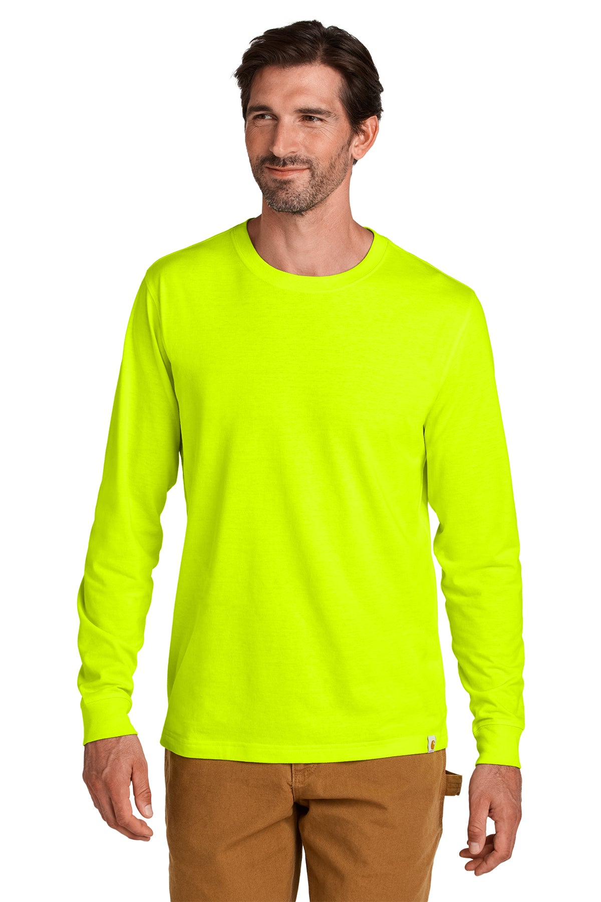 Carhartt Long Sleeve T-Shirt in Brite Lime - custom logo apparel by Buckeye Branding Co.