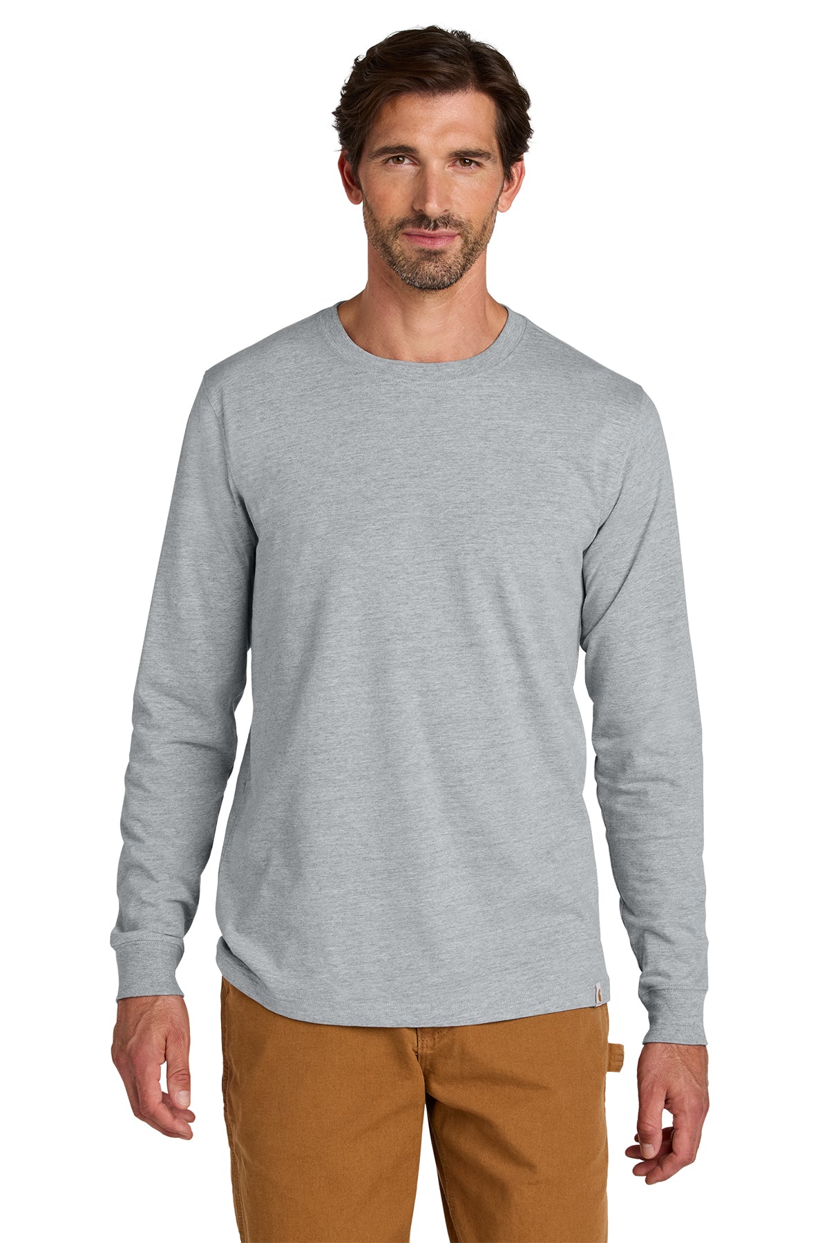Carhartt Long Sleeve T-Shirt in Heather Grey - custom logo apparel by Buckeye Branding Co.