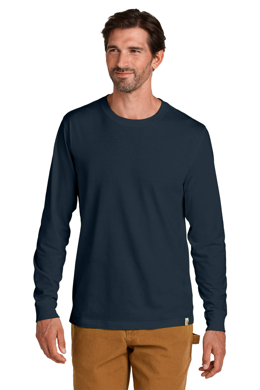 Carhartt Long Sleeve T-Shirt in Navy - custom logo apparel by Buckeye Branding Co.