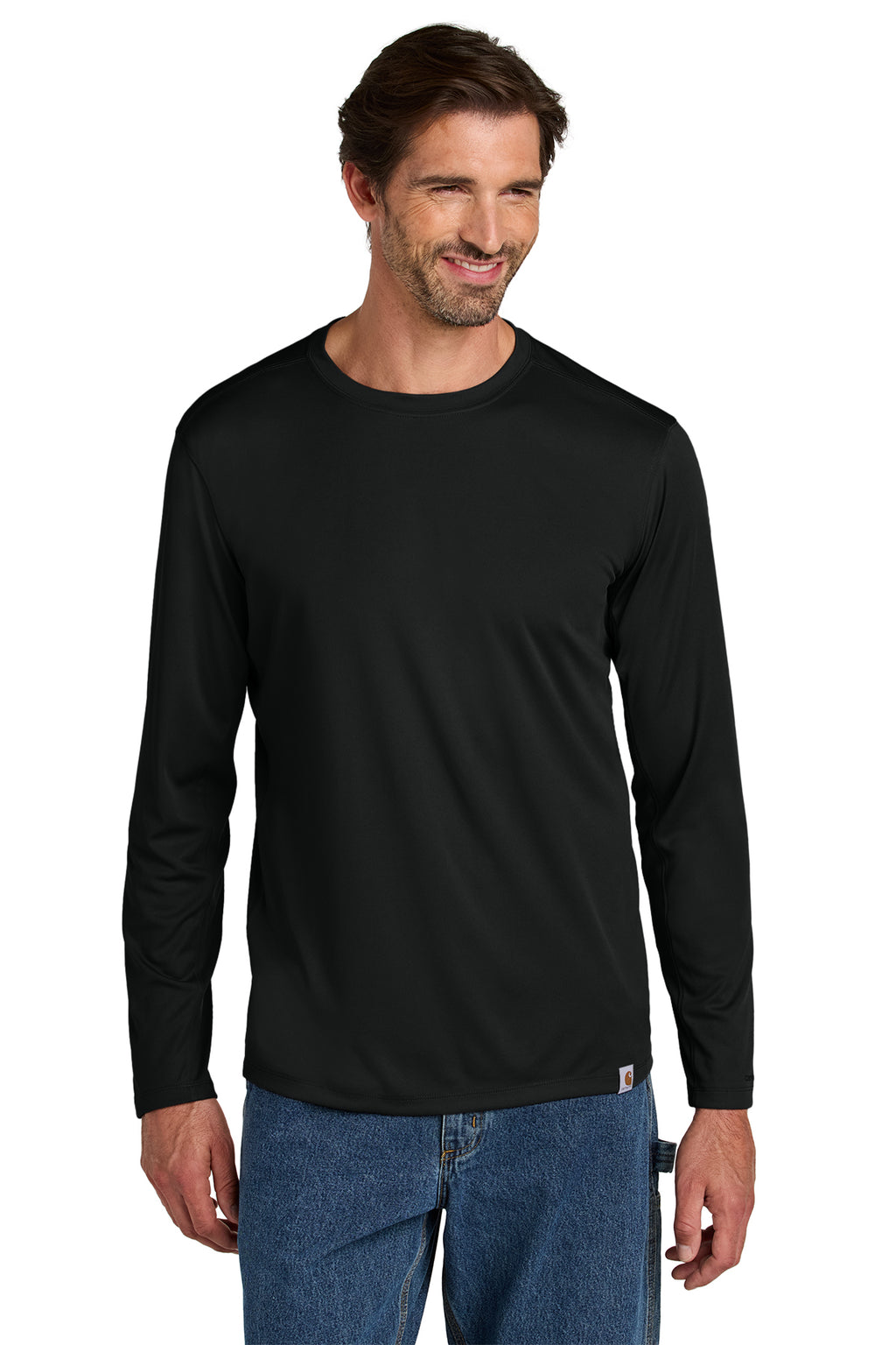 Carhartt Force Sun Defender Long Sleeve T-Shirt in Black - custom logo apparel by Buckeye Branding Co.