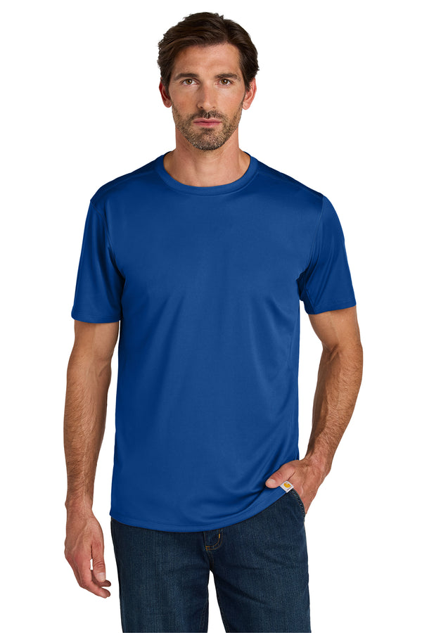 Carhartt Force Sun Defender Short Sleeve T-Shirt in Royal Glass Blue - custom logo apparel by Buckeye Branding Co.