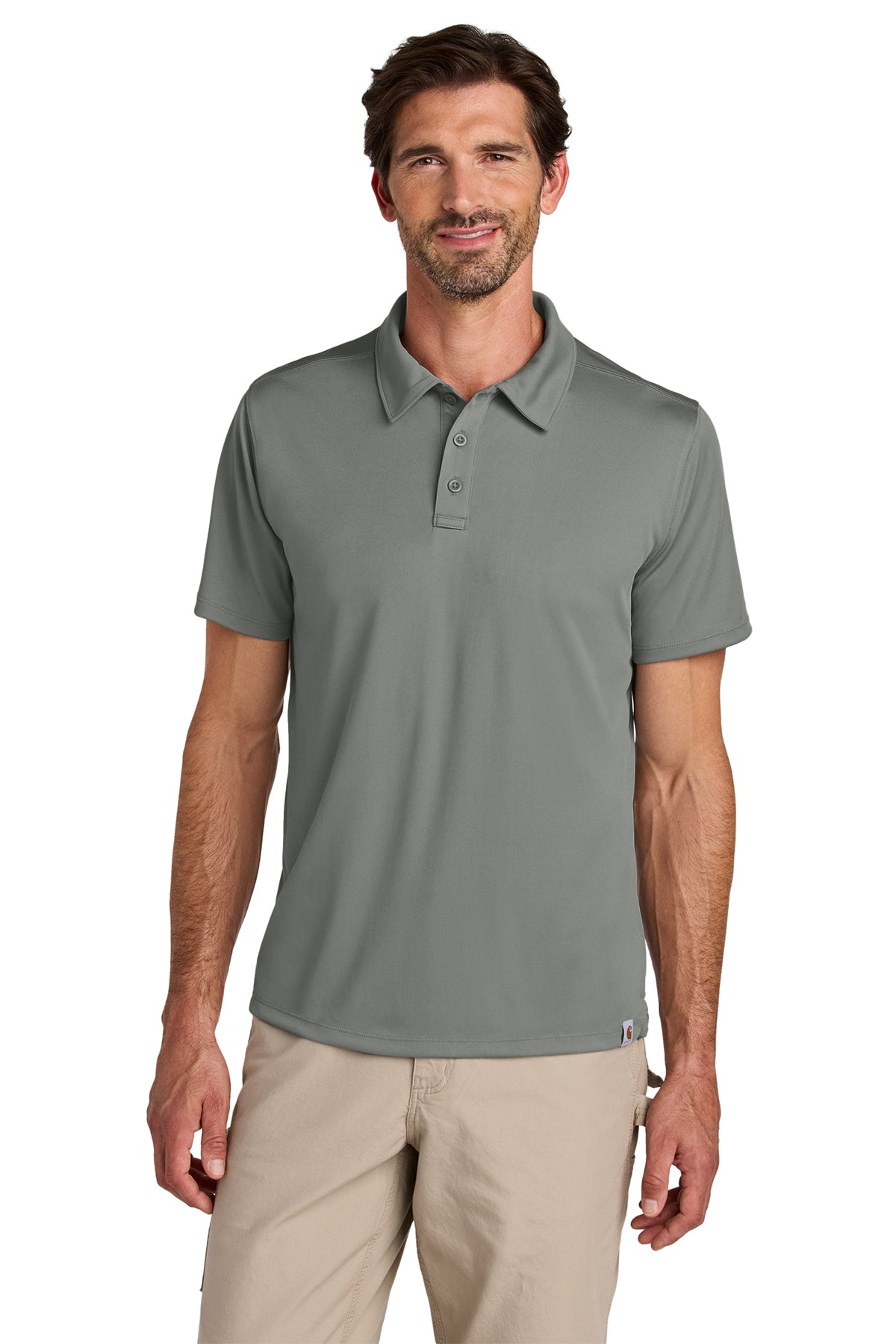 Carhartt Force Sun Defender Polo in Asphalt Grey - custom logo apparel by Buckeye Branding Co.