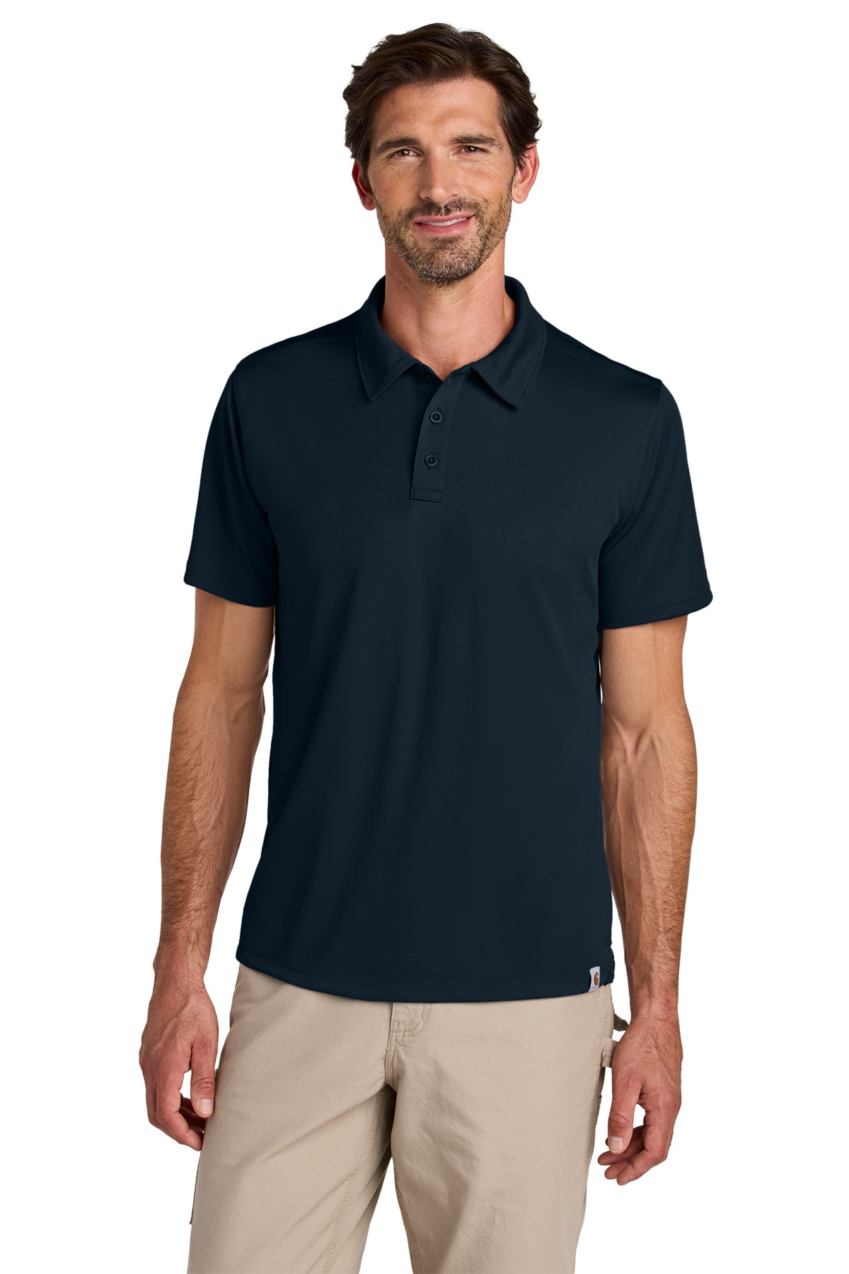 Carhartt Force Sun Defender Polo in Navy - custom logo apparel by Buckeye Branding Co.