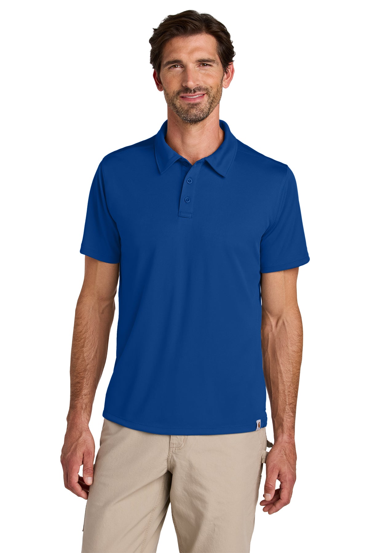 Carhartt Force Sun Defender Polo in Royal Glass Blue - custom logo apparel by Buckeye Branding Co.
