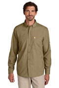 Carhartt Force Sun Defender Long Sleeve Shirt in Dark Khaki - custom logo apparel by Buckeye Branding Co.