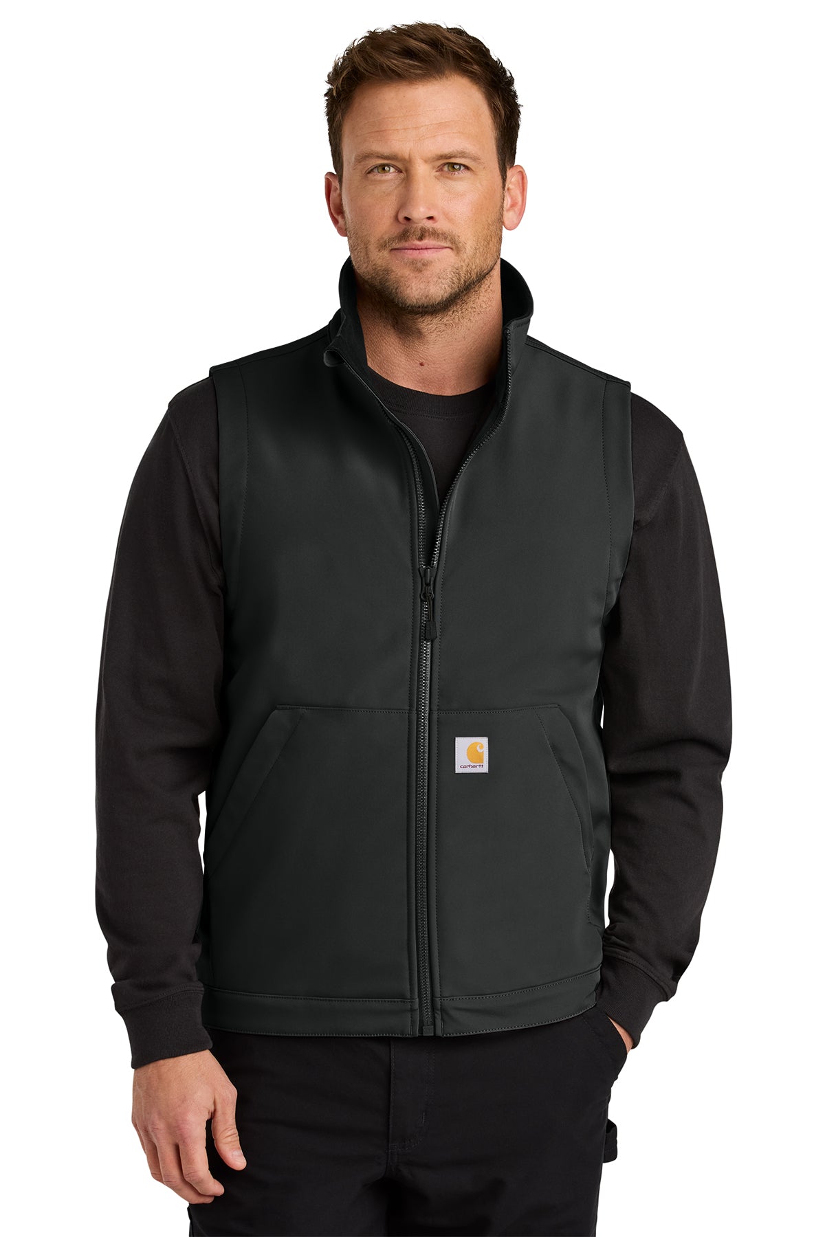 Carhartt Rain Defender Soft Shell Vest in Black - custom logo apparel by Buckeye Branding Co.