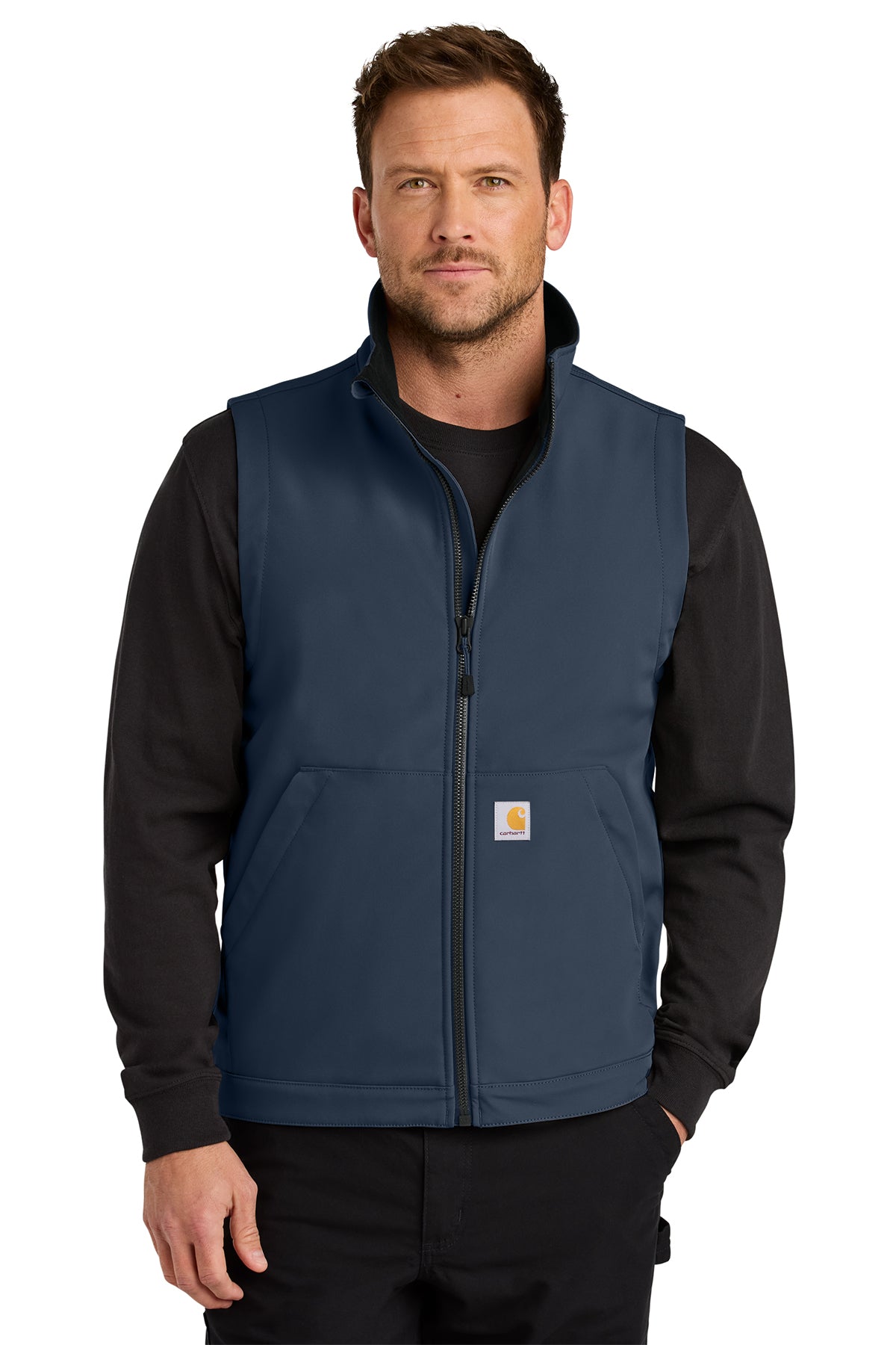 Carhartt Rain Defender Soft Shell Vest in Navy - custom logo apparel by Buckeye Branding Co.