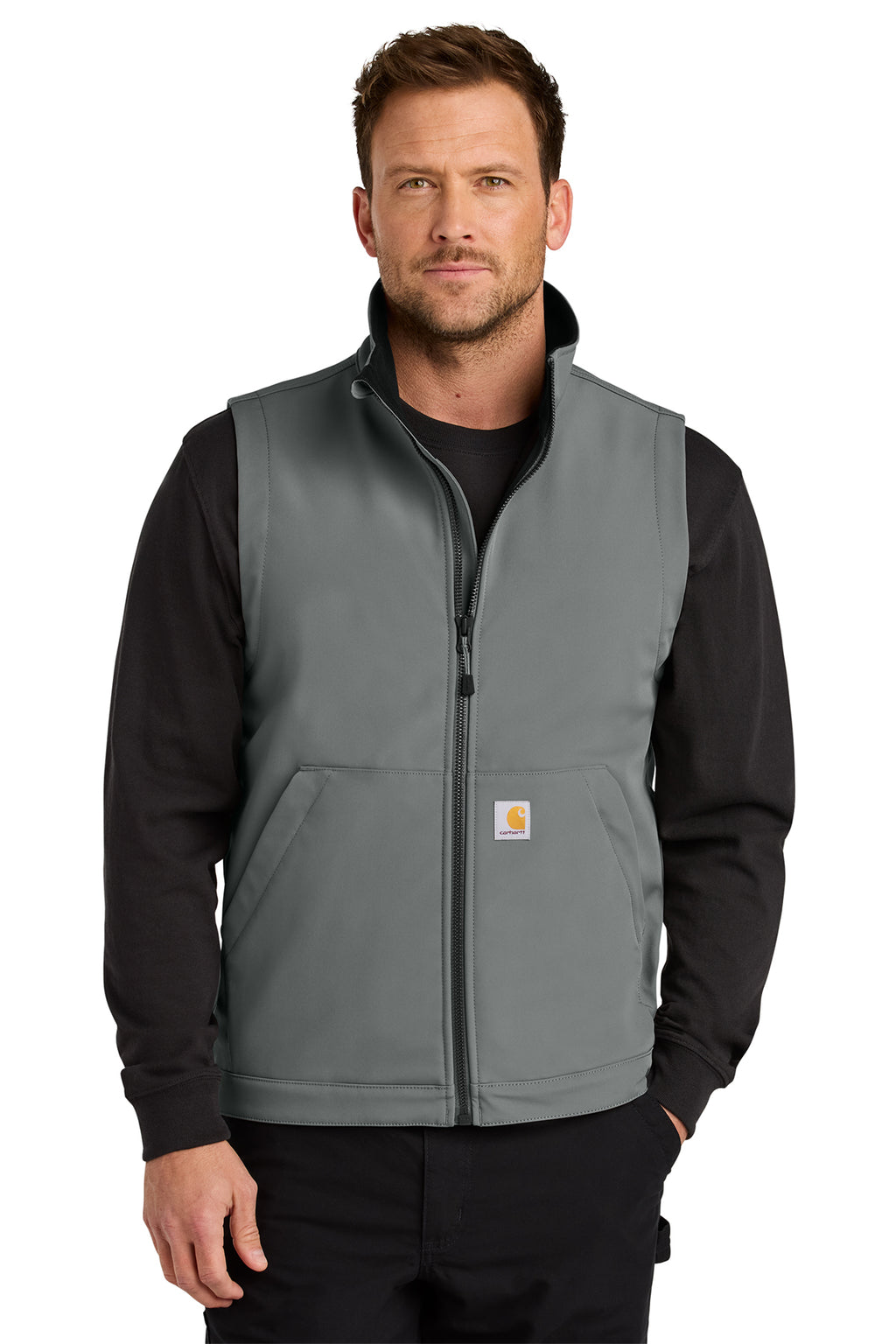 Carhartt Rain Defender Soft Shell Vest in Steel - custom logo apparel by Buckeye Branding Co.