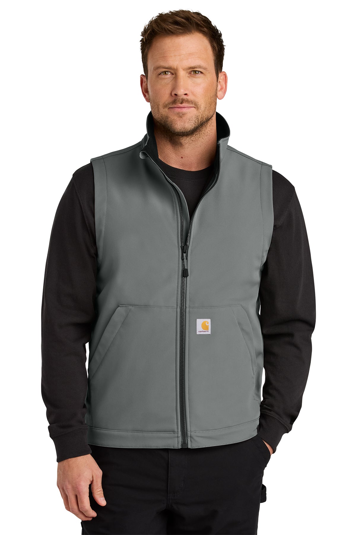 Carhartt Rain Defender Soft Shell Vest in Steel - custom logo apparel by Buckeye Branding Co.