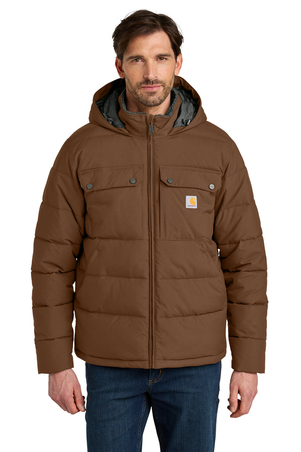 Carhartt Montana Insulated Hooded Jacket in Red Duck Brown - custom logo apparel by Buckeye Branding Co.