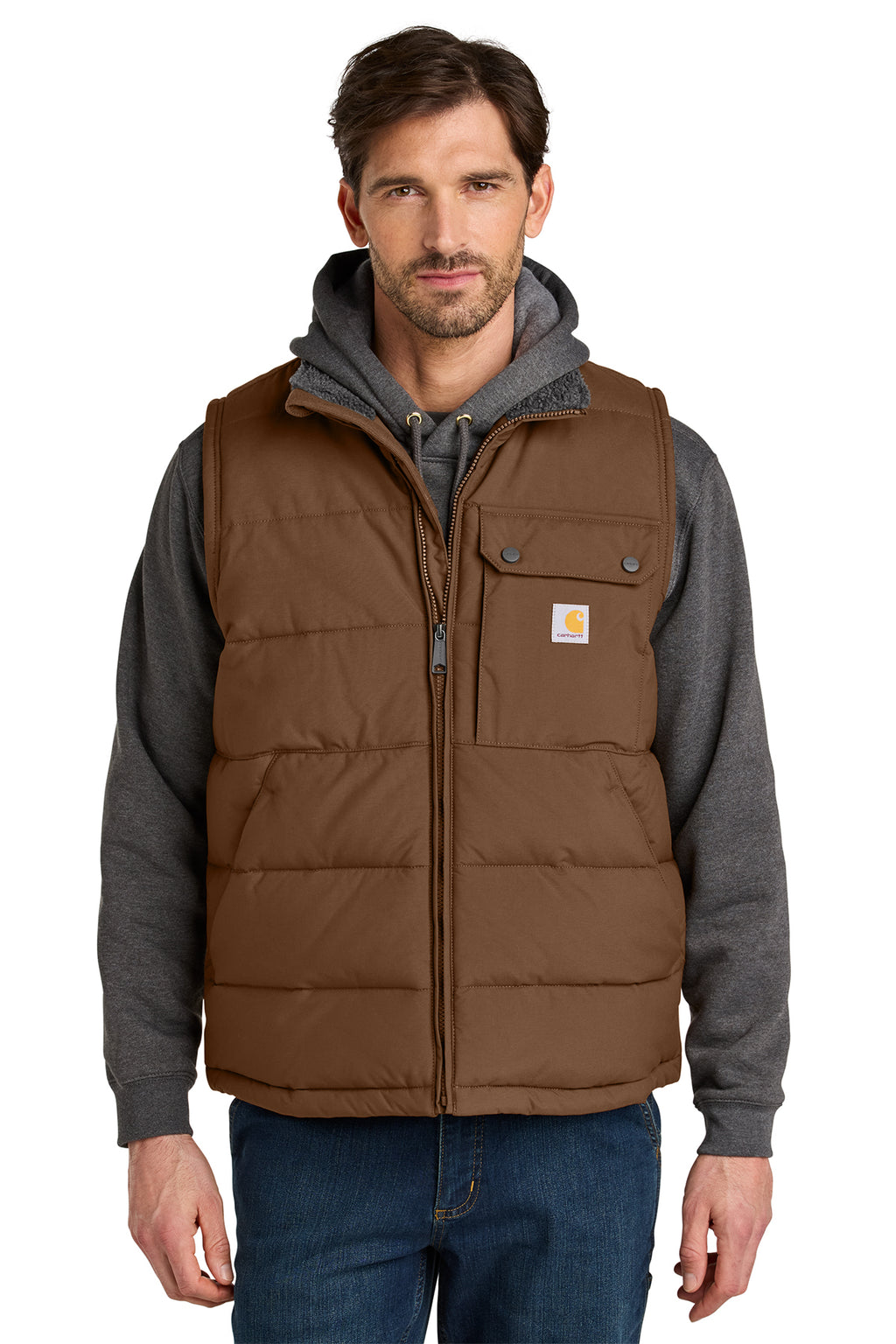 Carhartt Montana Insulated Vest in Red Duck Brown - custom logo apparel by Buckeye Branding Co.
