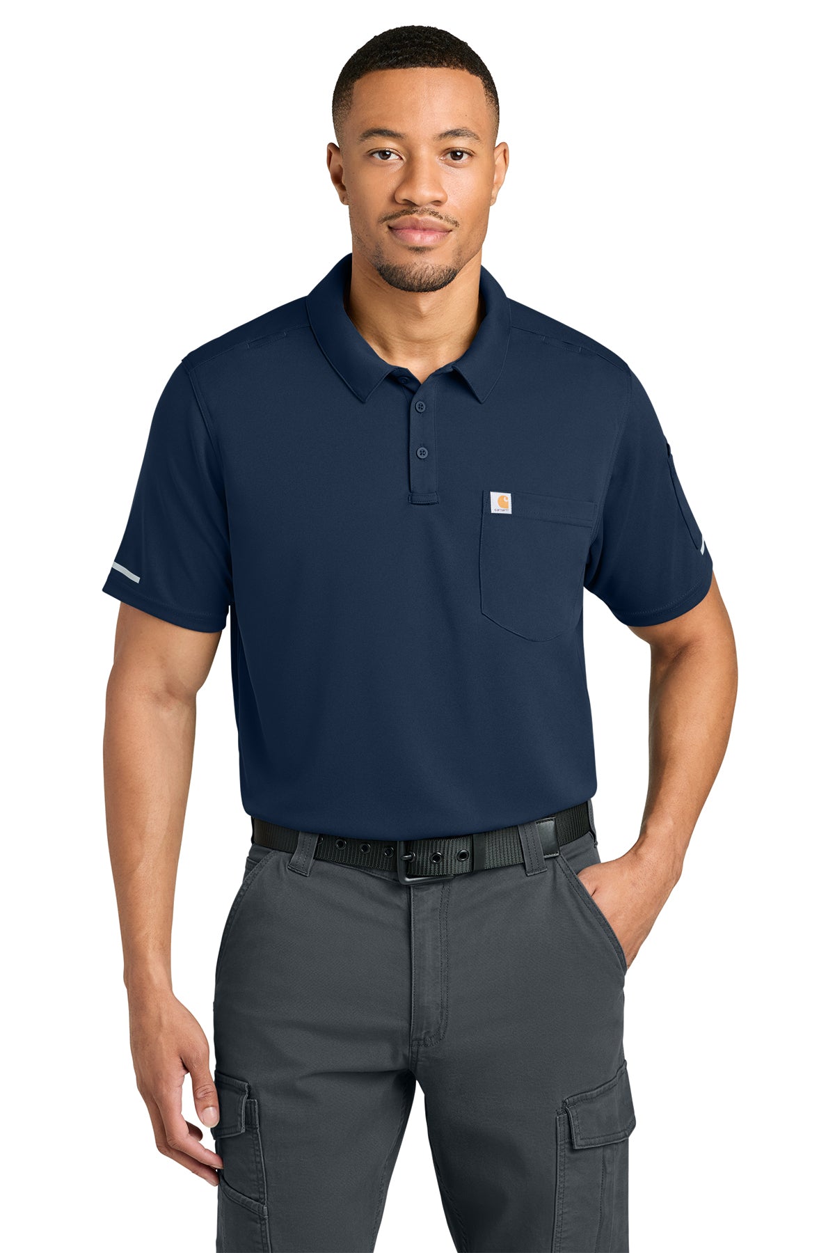 Carhartt FLD & RSCU Polo in Dark Navy - custom logo apparel by Buckeye Branding Co.