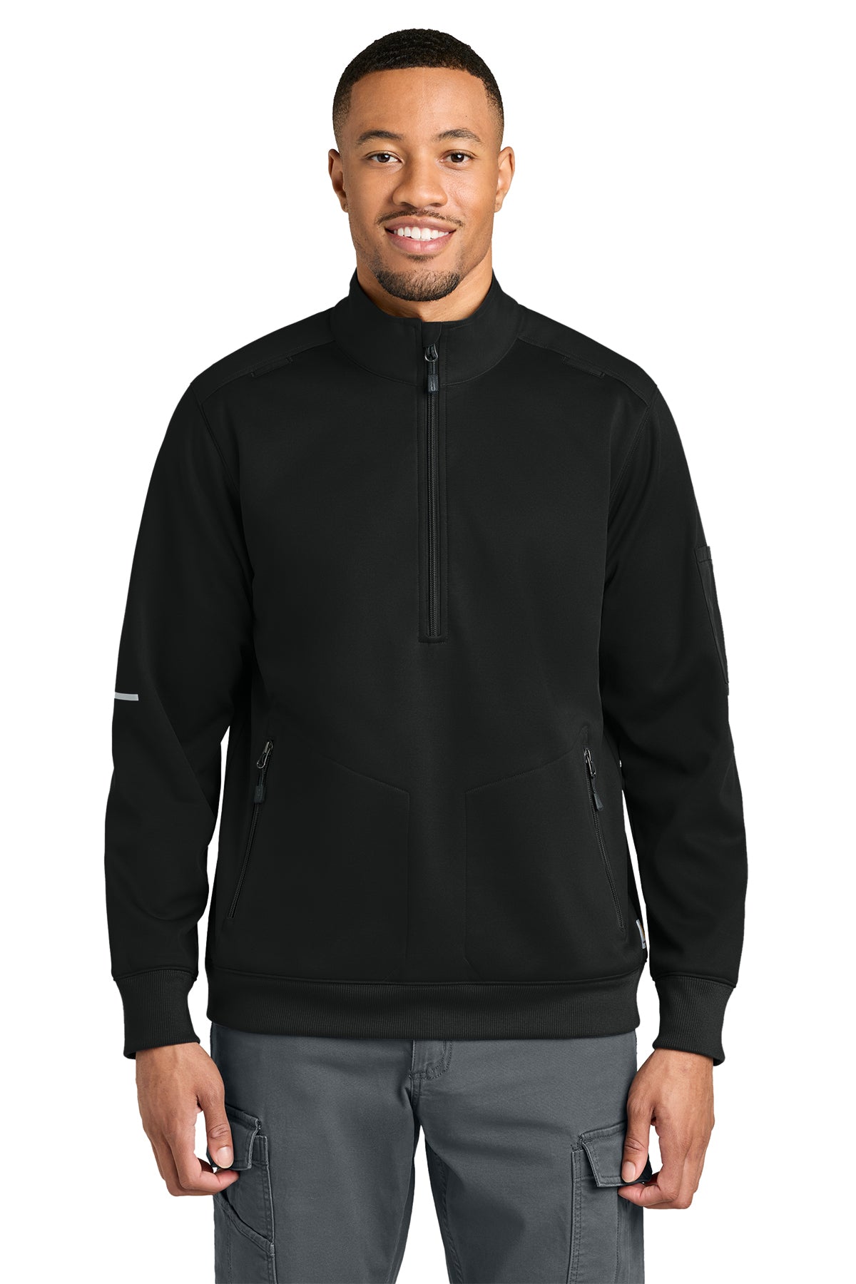 Carhartt FLD & RSCU Half-Zip Mid-Layer in Black - custom logo apparel by Buckeye Branding Co.