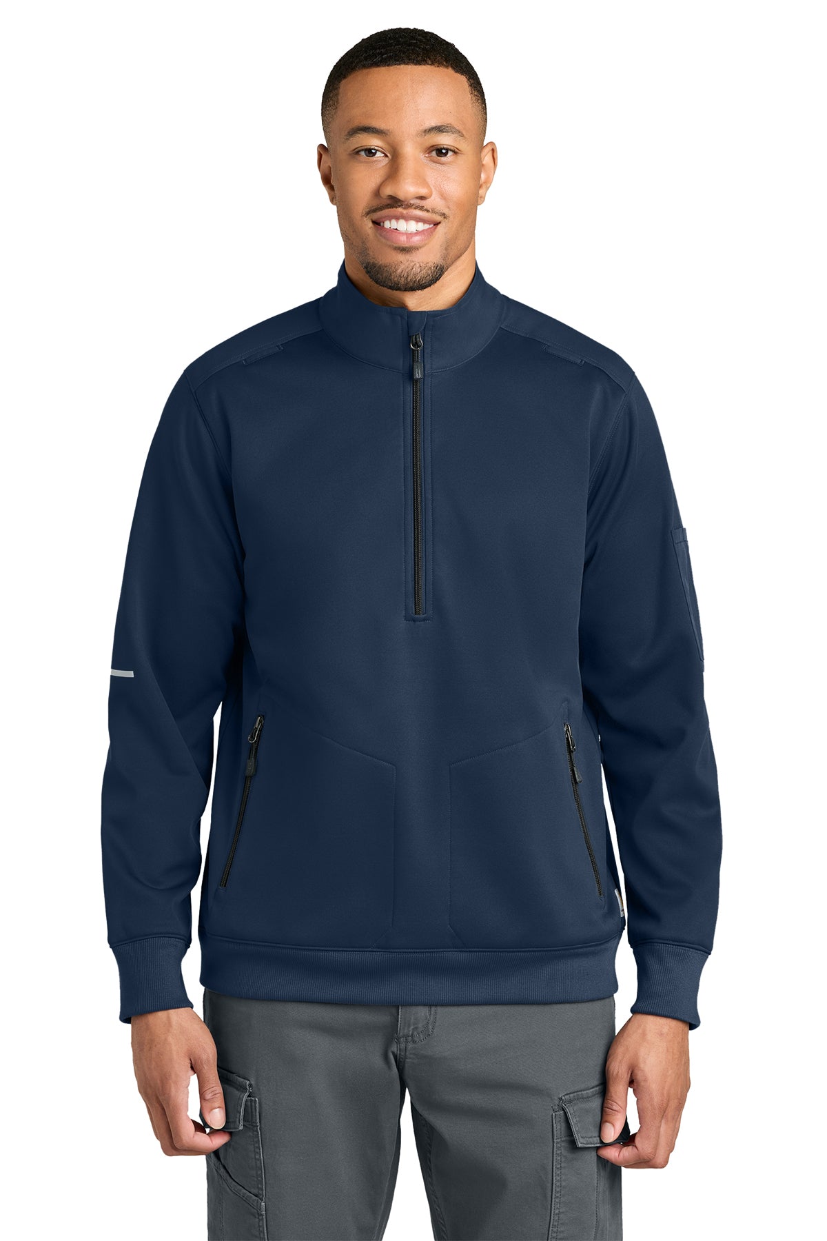 Carhartt FLD & RSCU Half-Zip Mid-Layer in Dark Navy - custom logo apparel by Buckeye Branding Co.