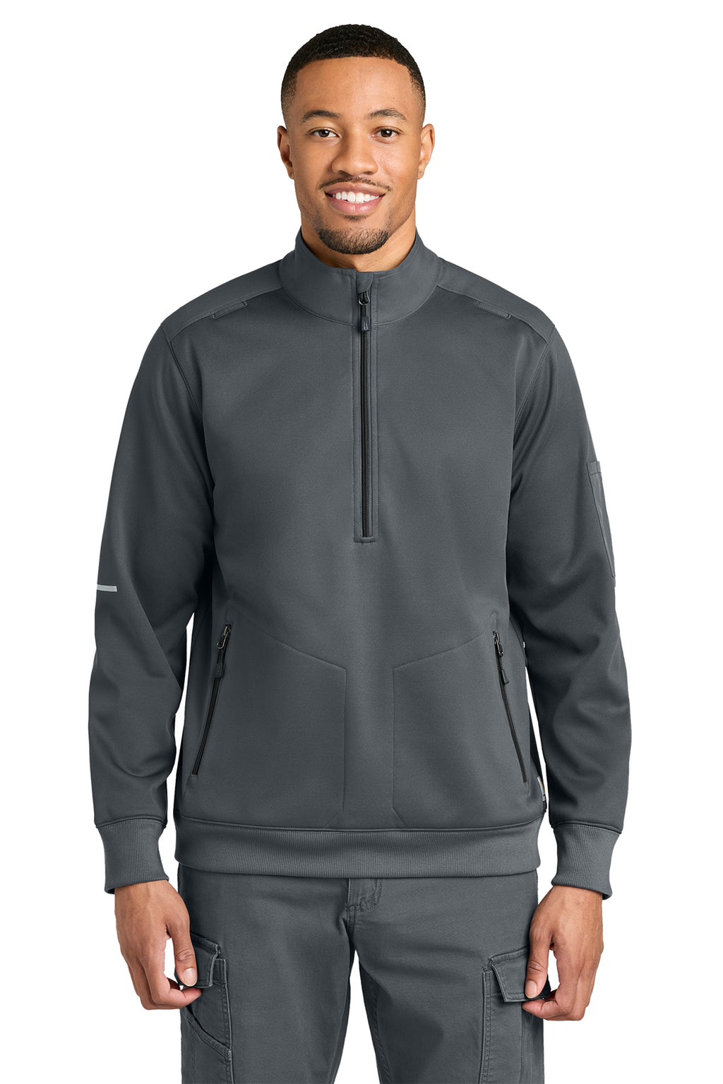 Carhartt FLD & RSCU Half-Zip Mid-Layer in Pewter - custom logo apparel by Buckeye Branding Co.