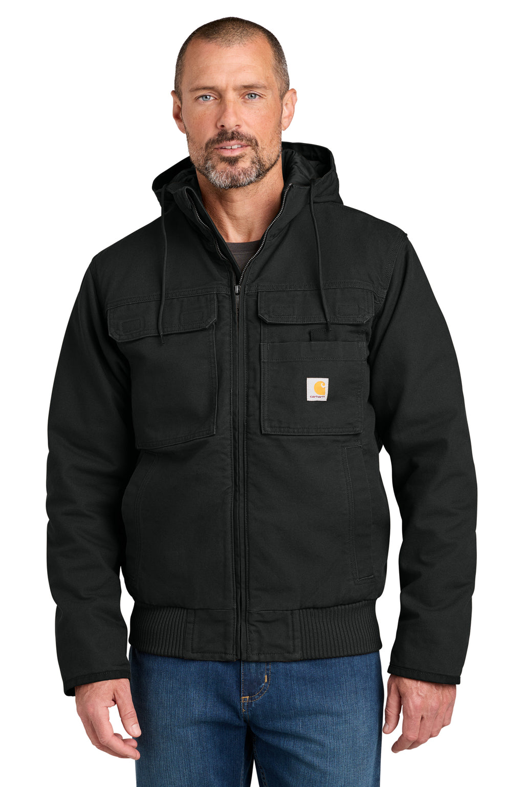 Carhartt Full Swing Washed Duck Active Jac in Black - custom logo apparel by Buckeye Branding Co.