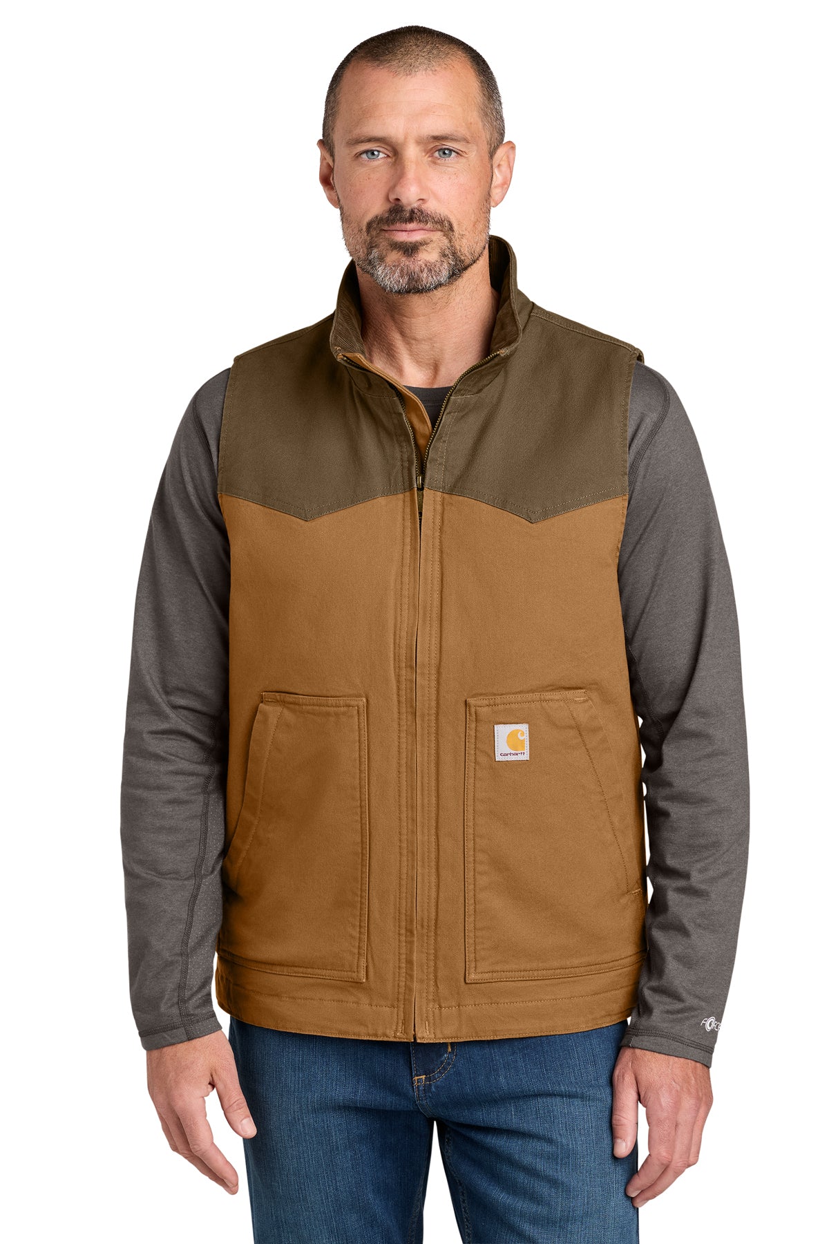 Carhartt Montana Rugged Flex Duck Vest in Carhartt Brown/Coffee - custom logo apparel by Buckeye Branding Co.