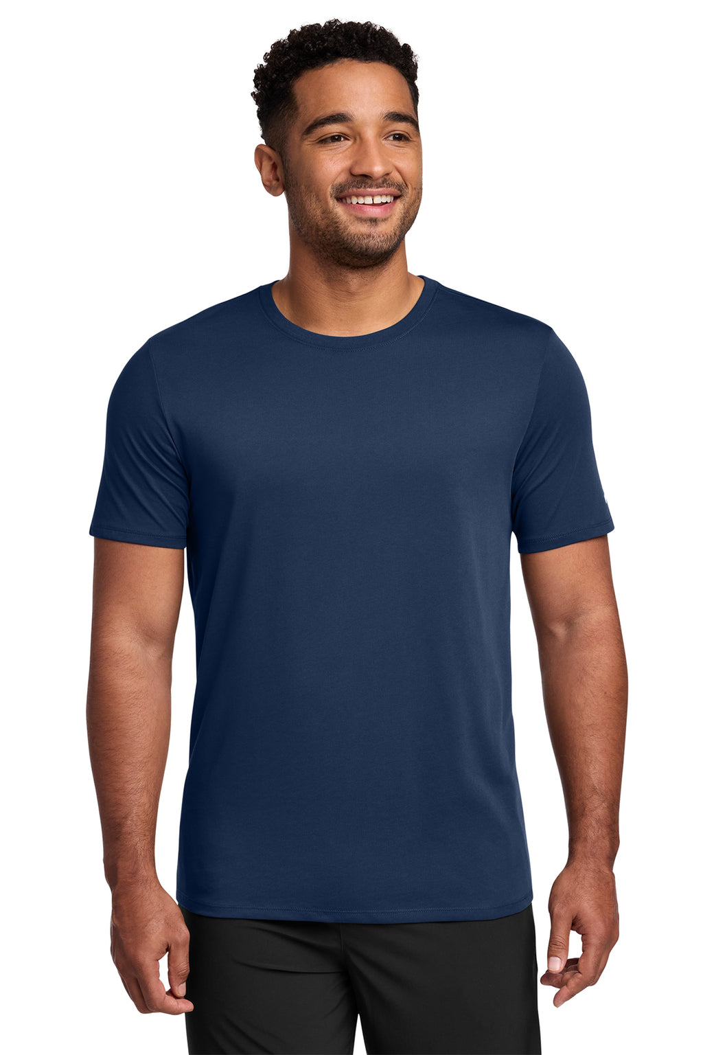 Nike Dri-FIT Cotton/Poly Tee in College Navy - custom logo apparel by Buckeye Branding Co.