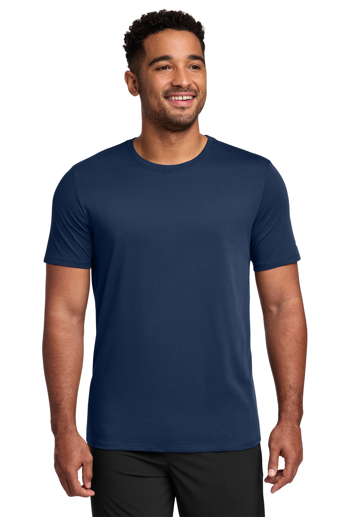 Nike Dri-FIT Cotton/Poly Tee in College Navy - custom logo apparel by Buckeye Branding Co.