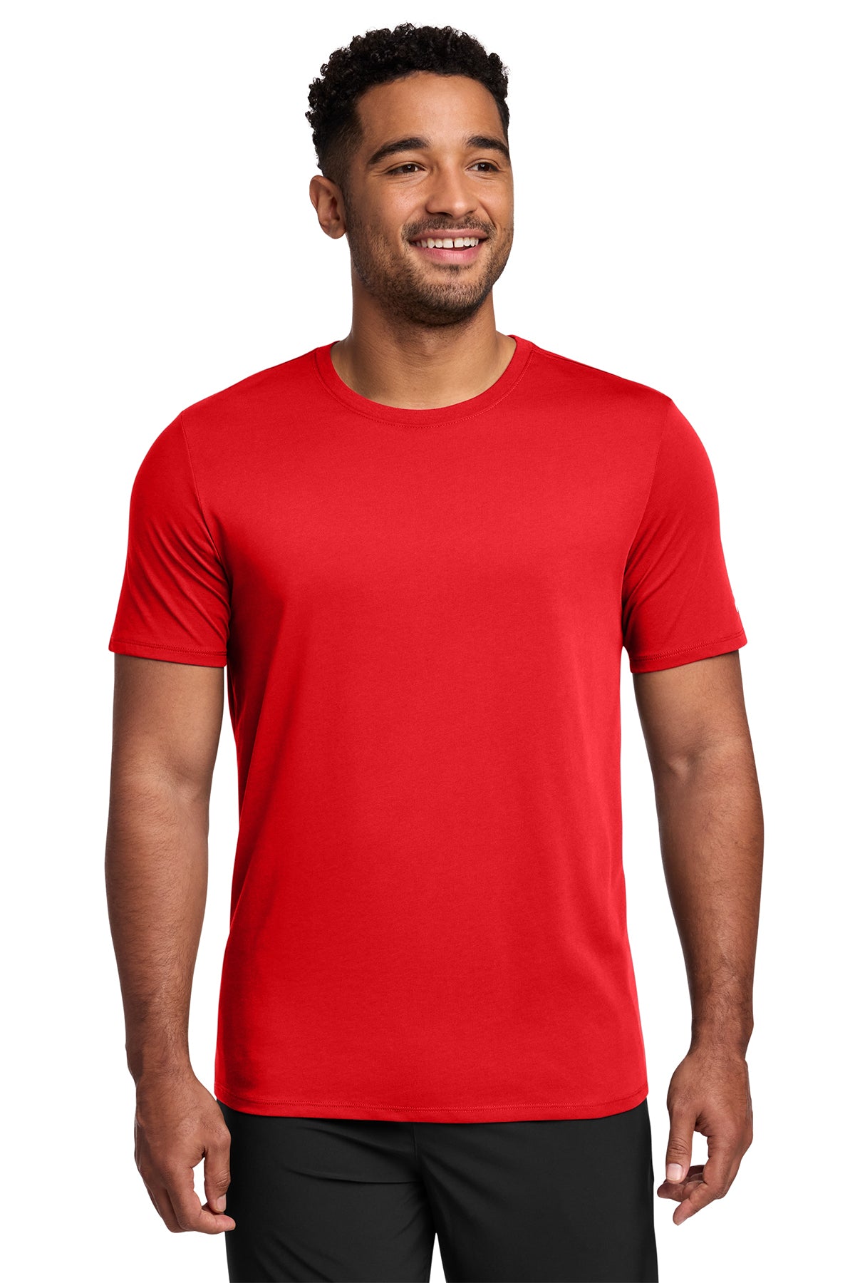 Nike Dri-FIT Cotton/Poly Tee in University Red - custom logo apparel by Buckeye Branding Co.