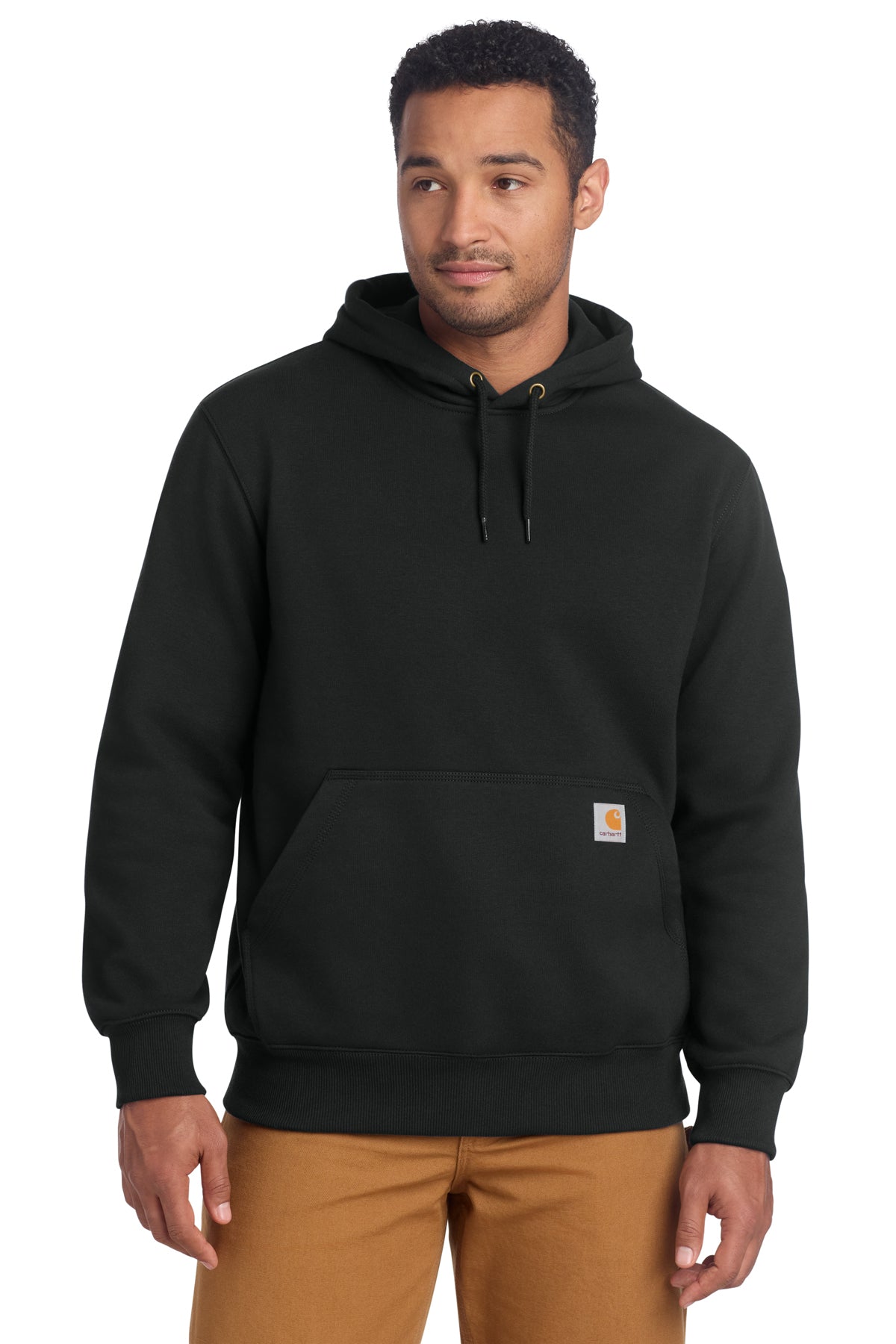 Carhartt Rain Defender Paxton Heavyweight Hooded Sweatshirt in Black - custom logo apparel by Buckeye Branding Co.