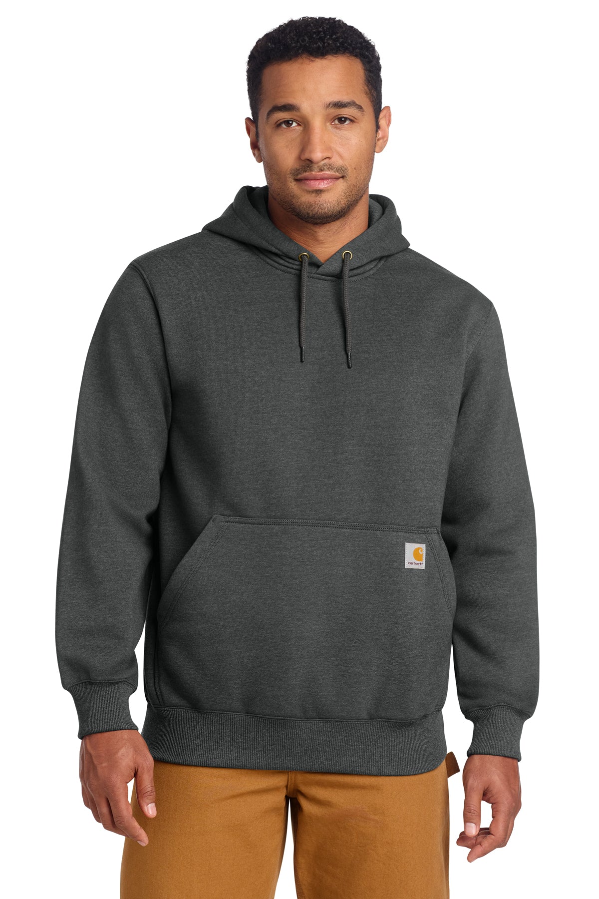 Carhartt Rain Defender Paxton Heavyweight Hooded Sweatshirt in Carbon Heather - custom logo apparel by Buckeye Branding Co.