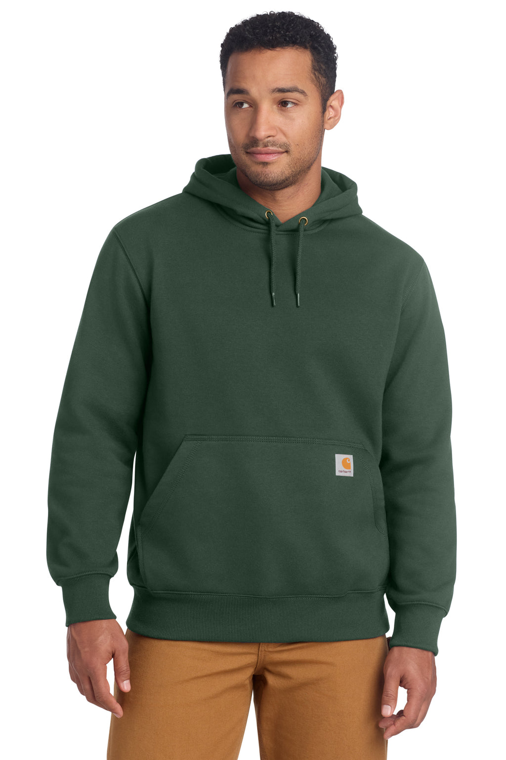 Carhartt Rain Defender Paxton Heavyweight Hooded Sweatshirt in Forestry Green - custom logo apparel by Buckeye Branding Co.