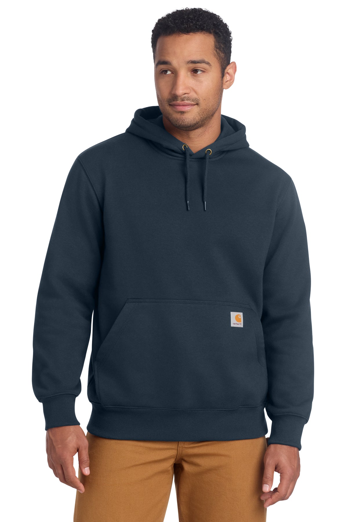 Carhartt Rain Defender Paxton Heavyweight Hooded Sweatshirt in New Navy - custom logo apparel by Buckeye Branding Co.