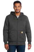 Carhartt Rain Defender Paxton Heavyweight Hooded Zip-Front Sweatshirt in Carbon Heather - custom logo apparel by Buckeye Branding Co.