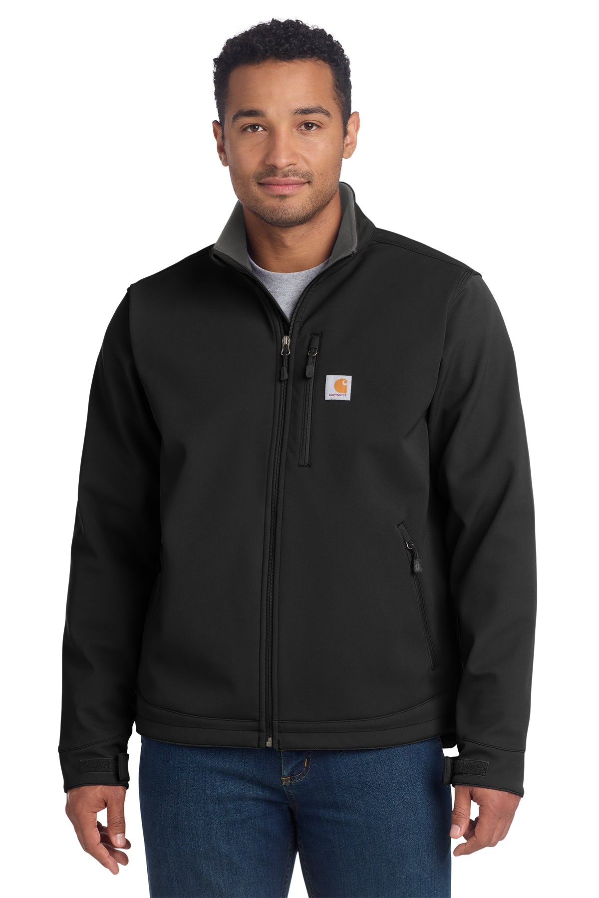 Carhartt Crowley Soft Shell Jacket in Black - custom logo apparel by Buckeye Branding Co.