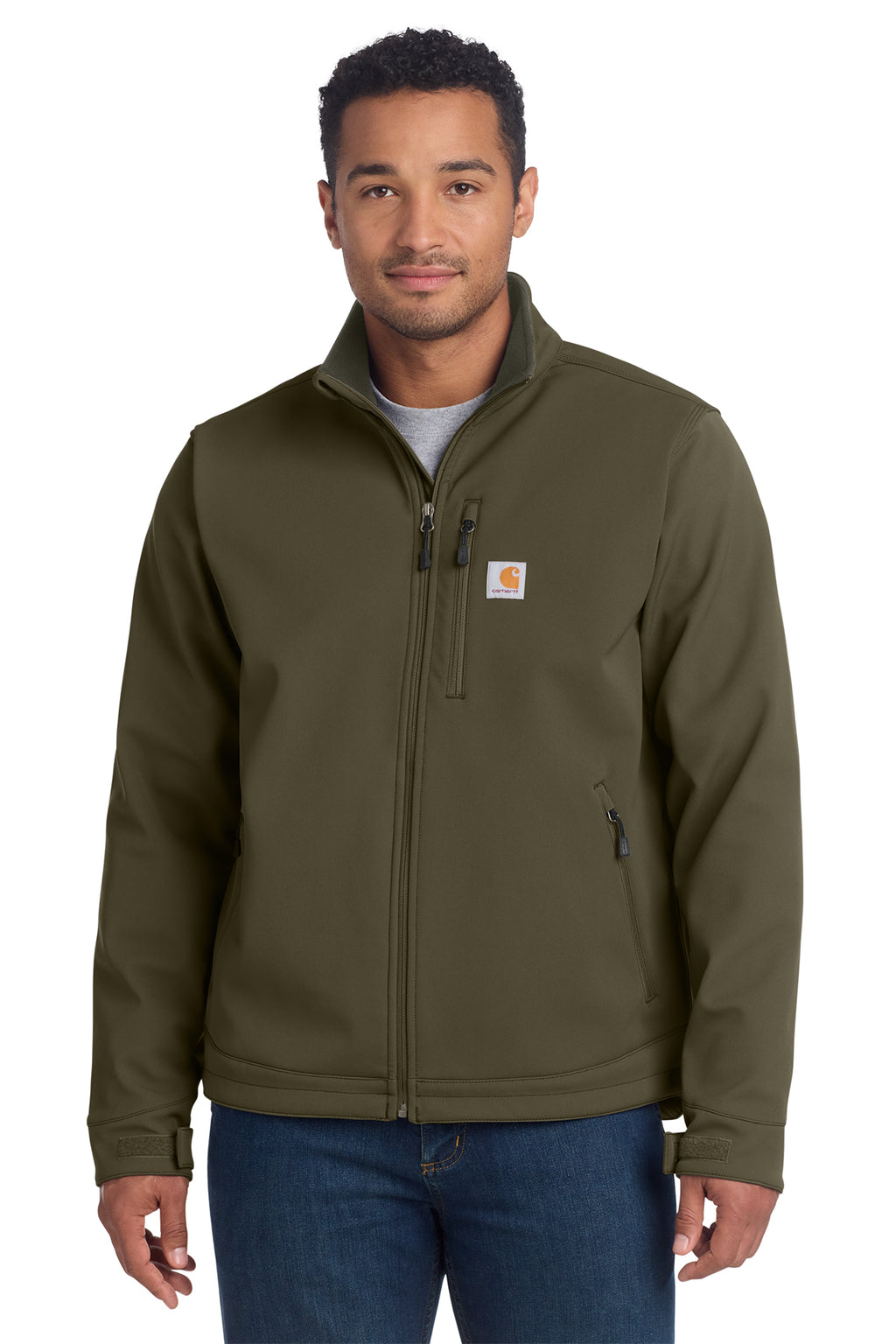 Carhartt Crowley Soft Shell Jacket in Moss - custom logo apparel by Buckeye Branding Co.