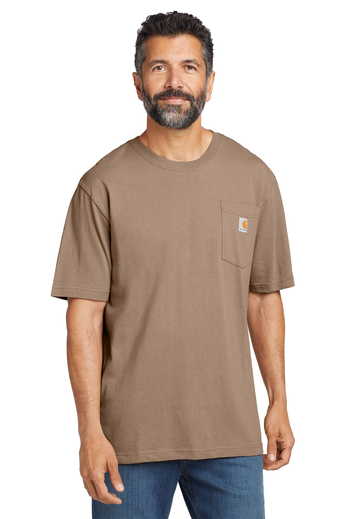 Carhartt Tall Workwear Pocket Short Sleeve T-Shirt in Desert - custom logo apparel by Buckeye Branding Co.