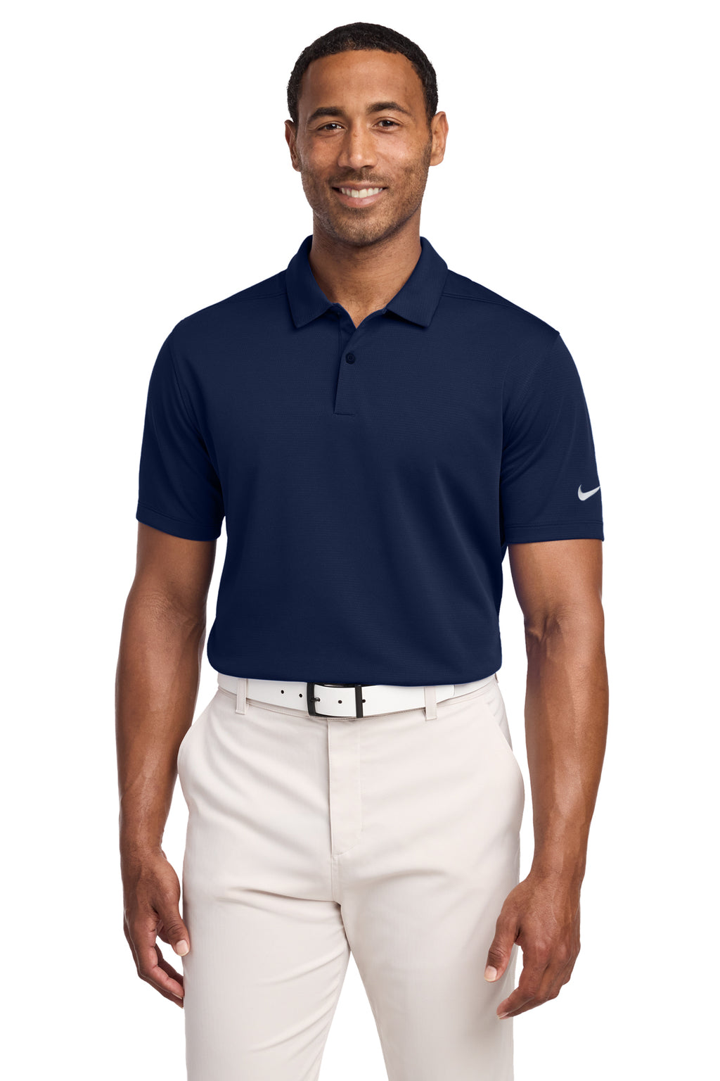 Nike Dry Essential Solid Polo in Midnight Navy - custom logo apparel by Buckeye Branding Co.