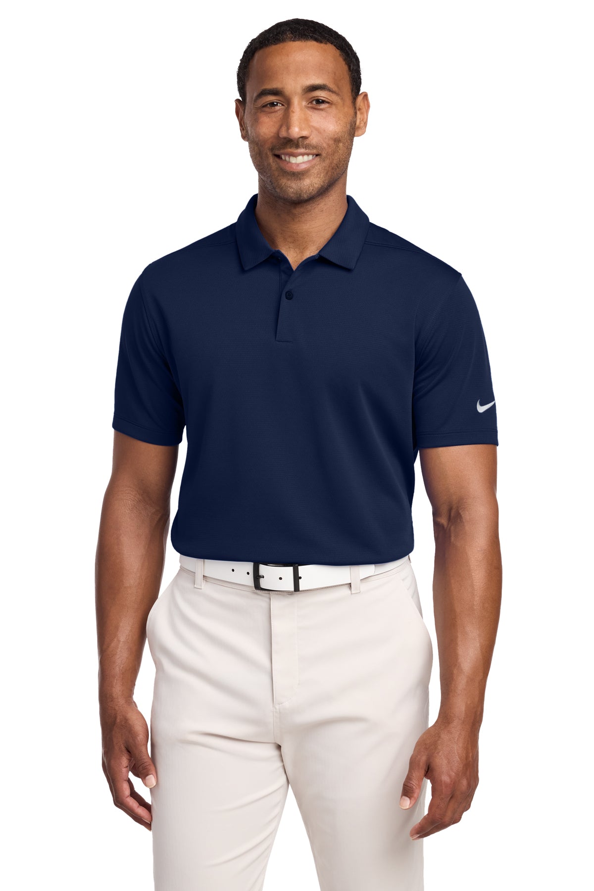 Nike Dry Essential Solid Polo in Midnight Navy - custom logo apparel by Buckeye Branding Co.