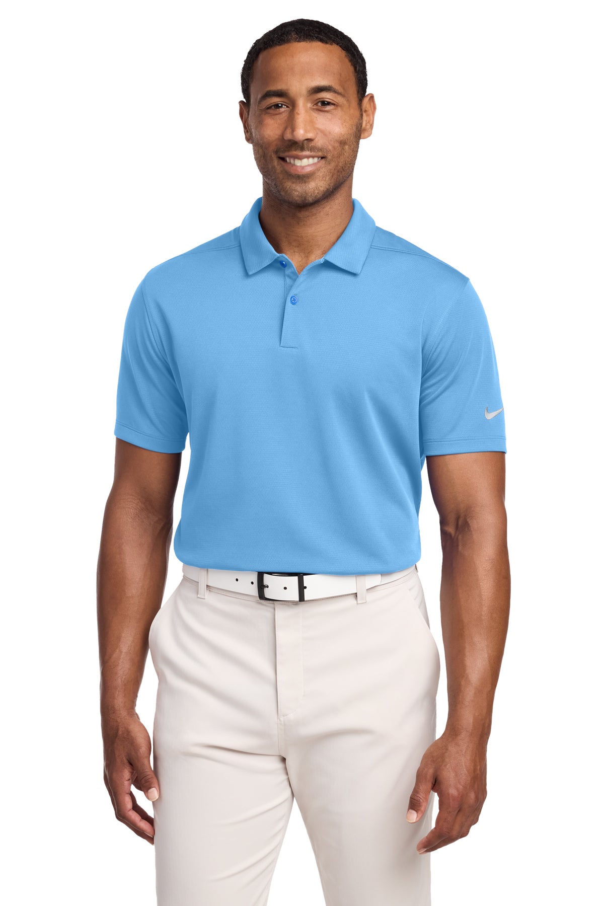 Nike Dry Essential Solid Polo in University Blue - custom logo apparel by Buckeye Branding Co.
