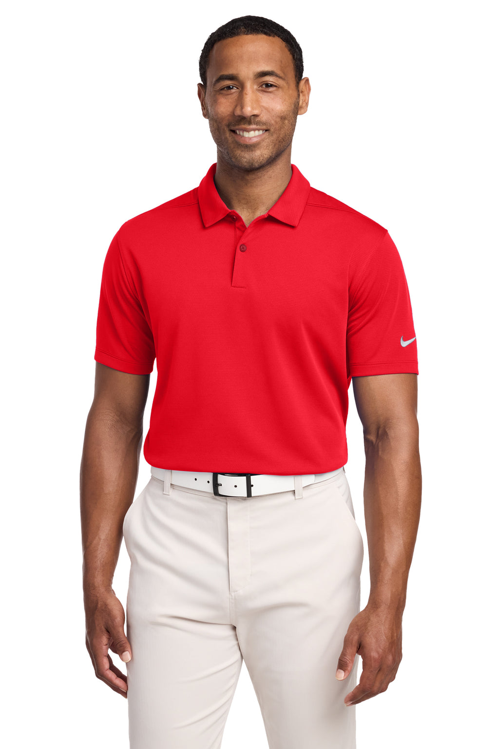 Nike Dry Essential Solid Polo in University Red - custom logo apparel by Buckeye Branding Co.