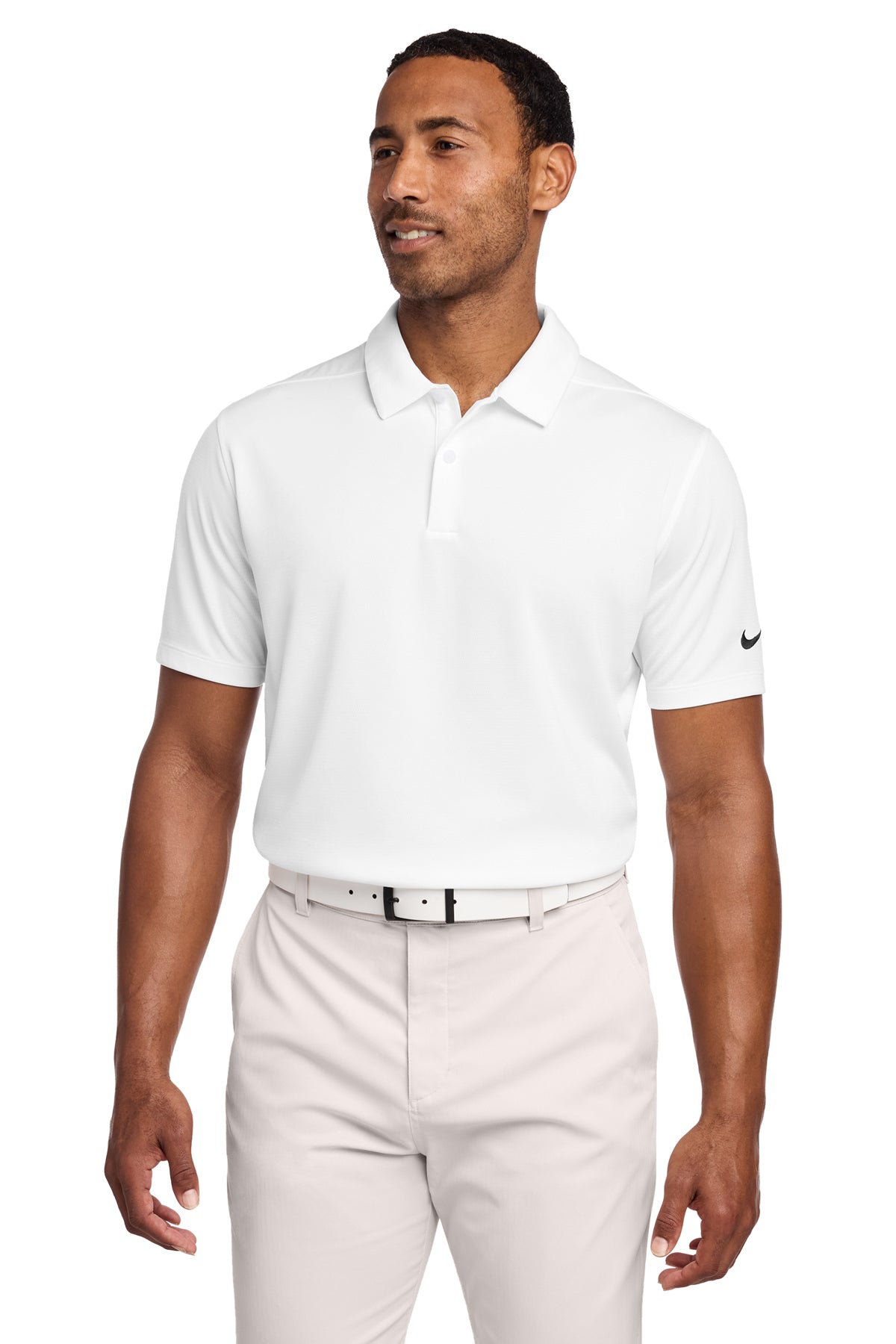 Nike Dry Essential Solid Polo in White - custom logo apparel by Buckeye Branding Co.