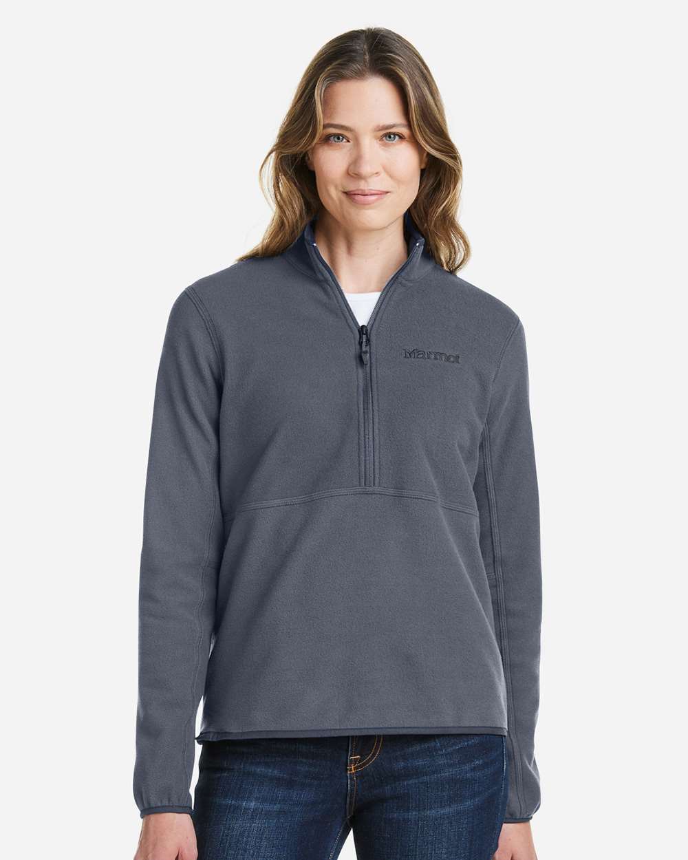 Marmot Women's Rocklin Half-Zip Jacket in Steel Onyx - custom logo apparel by Buckeye Branding Co.