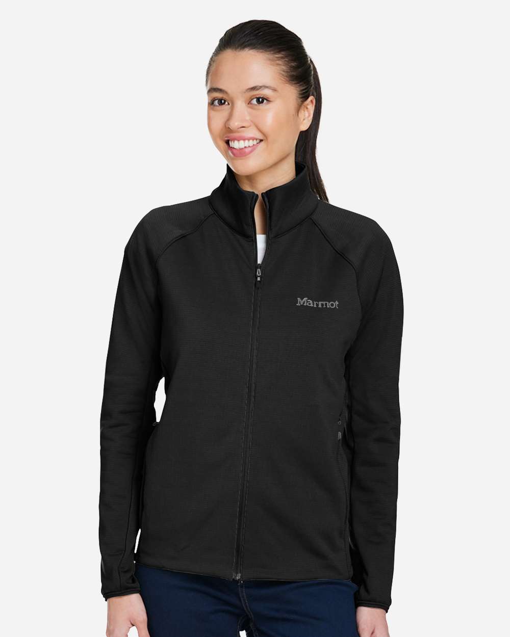 Marmot Women's Leconte Fleece Jacket in Black - custom logo apparel by Buckeye Branding Co.