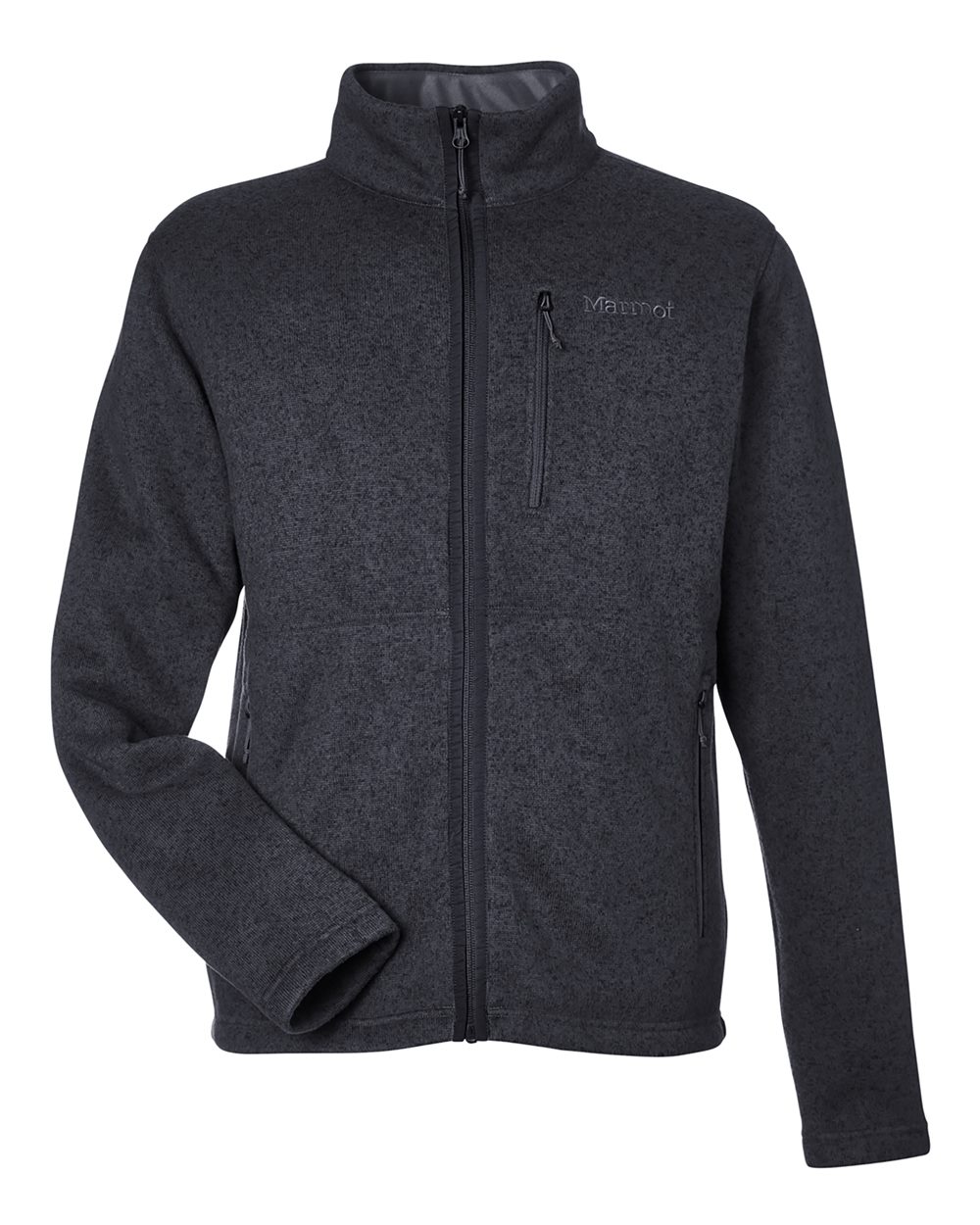 Marmot Men's Drop Line Fleece Jacket in Black Heather - custom logo apparel by Buckeye Branding Co.