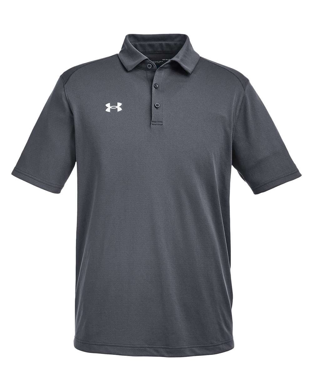 Under Armour Men's Tech Polo in CS Grey Light Heather/ White - custom logo apparel by Buckeye Branding Co.