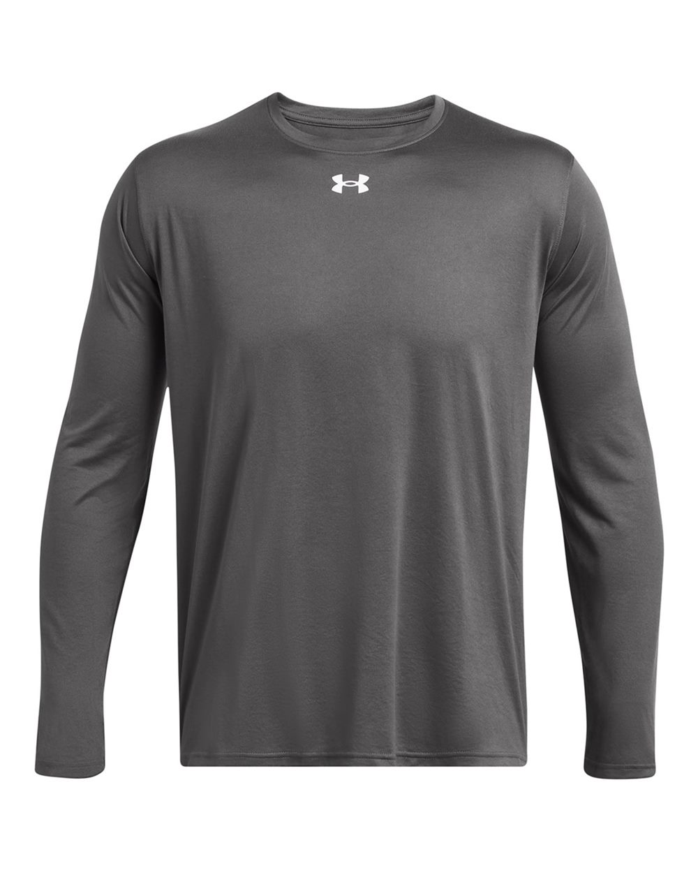 Under Armour Men's Team Tech Long Sleeve T-Shirt in Castlerock/ White - custom logo apparel by Buckeye Branding Co.