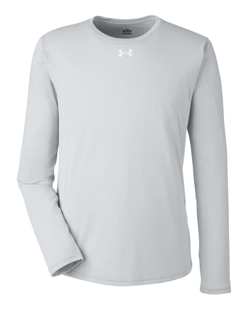 Under Armour Men's Team Tech Long Sleeve T-Shirt in Mod Grey Light Heather/ White - custom logo apparel by Buckeye Branding Co.