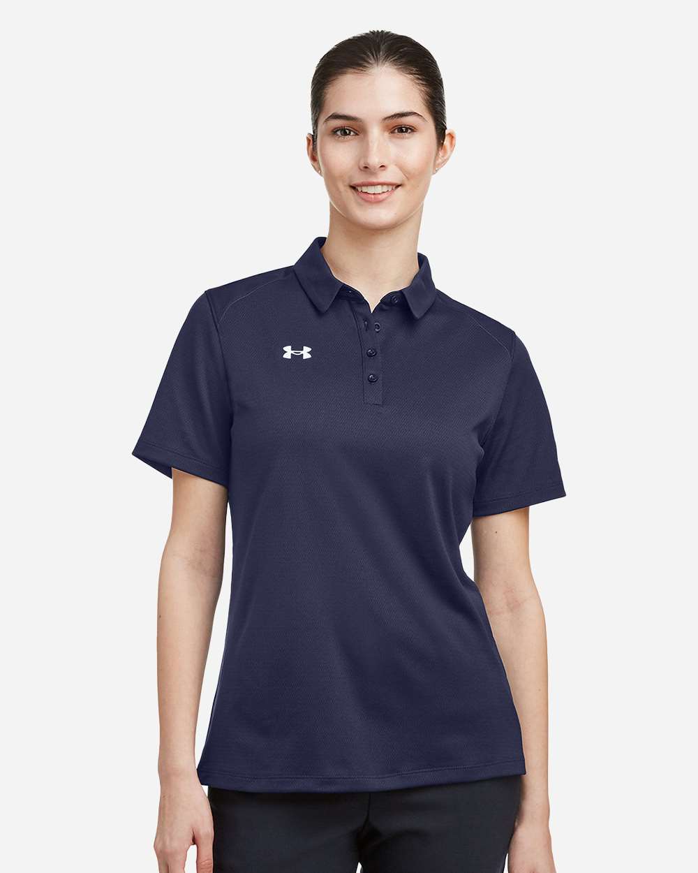 Under Armour Women's Tech Polo in Midnight Navy/White - custom logo apparel by Buckeye Branding Co.