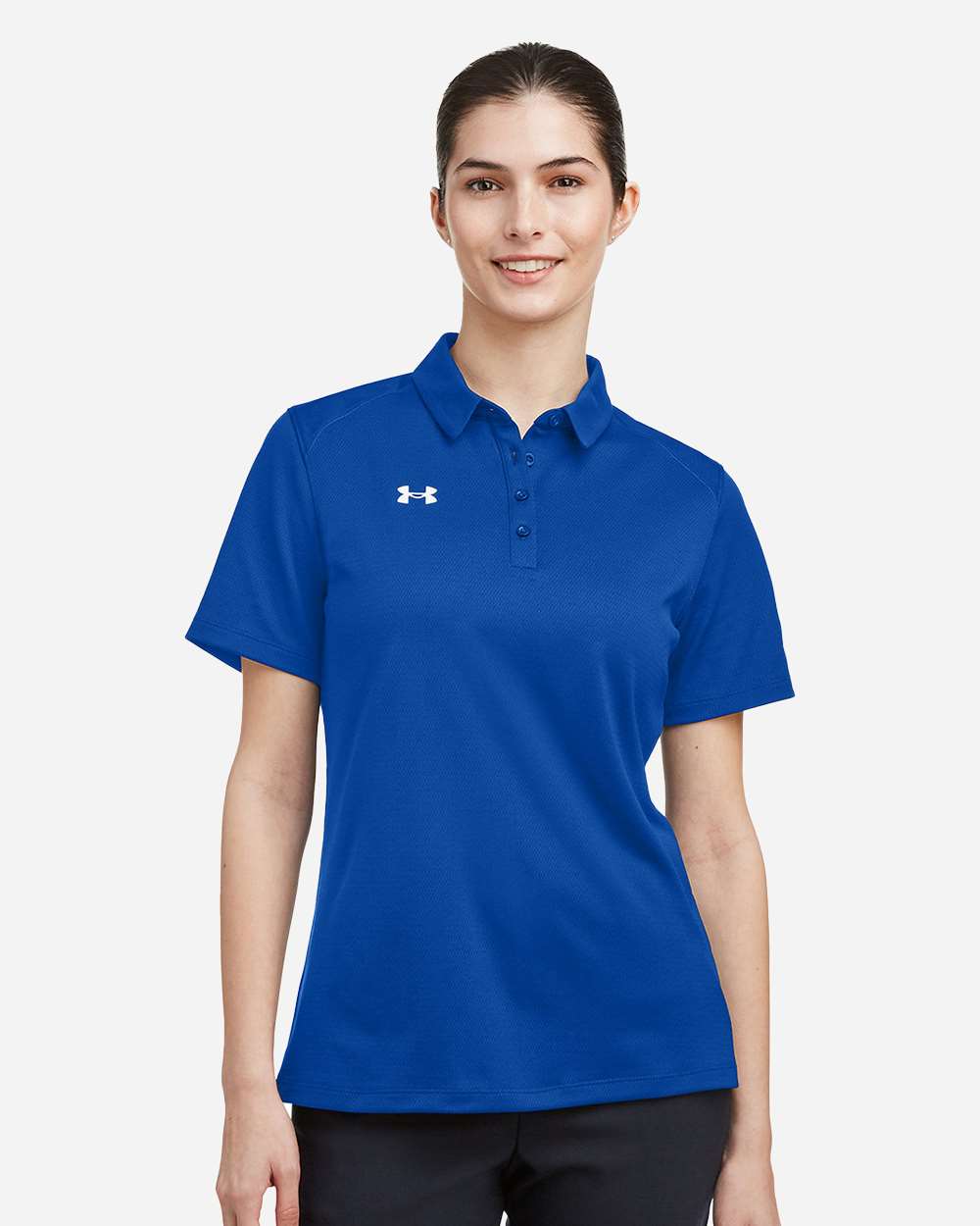 Under Armour Women's Tech Polo in Royal/White - custom logo apparel by Buckeye Branding Co.