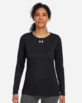 Under Armour Women's Team Tech Long Sleeve T-Shirt in Black/White - custom logo apparel by Buckeye Branding Co.