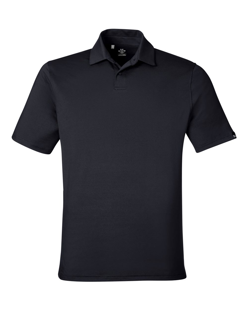 Under Armour Men's Recycled Polo in Black/ White - custom logo apparel by Buckeye Branding Co.