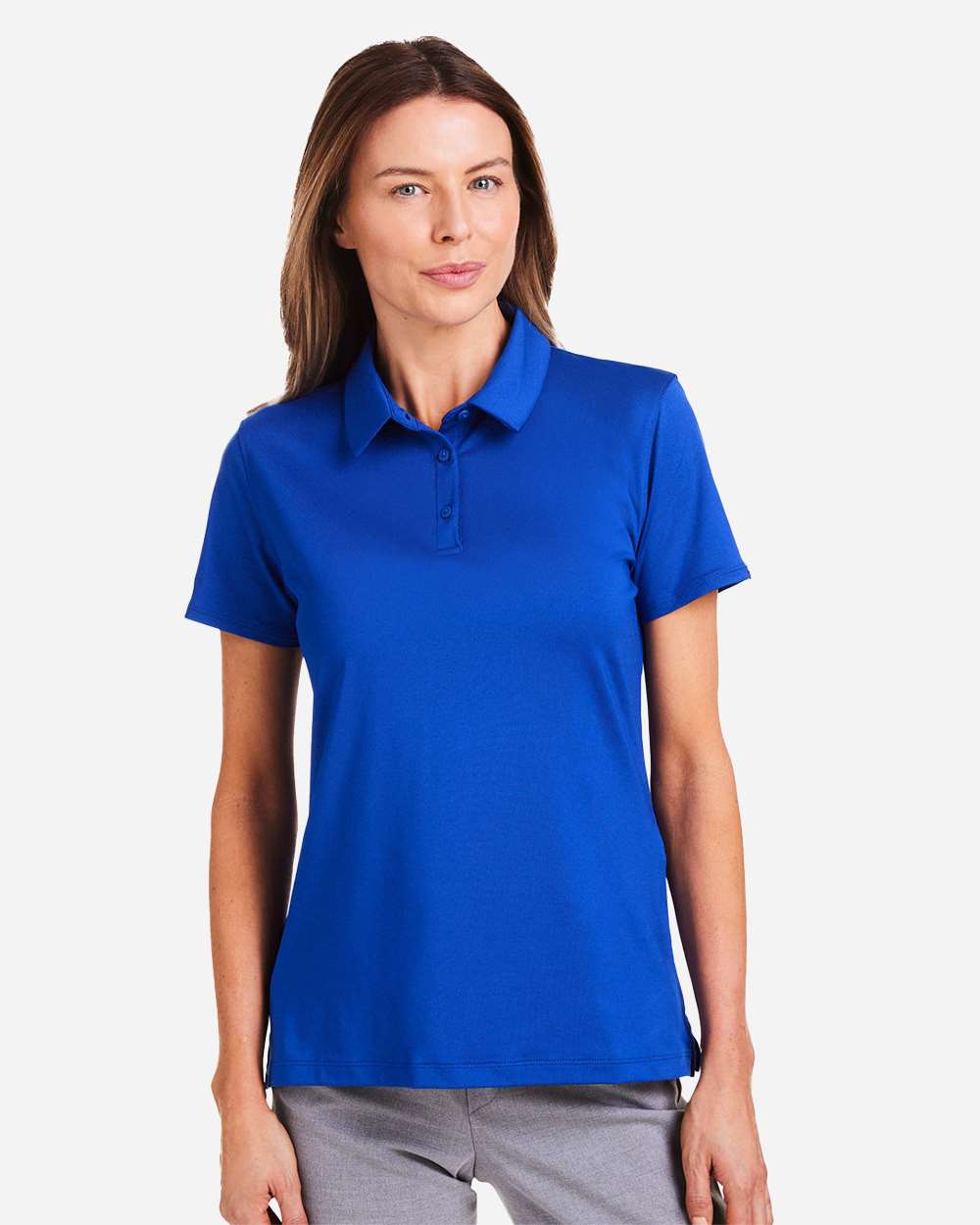 Under Armour Women's Recycled Polo in Royal/White - custom logo apparel by Buckeye Branding Co.